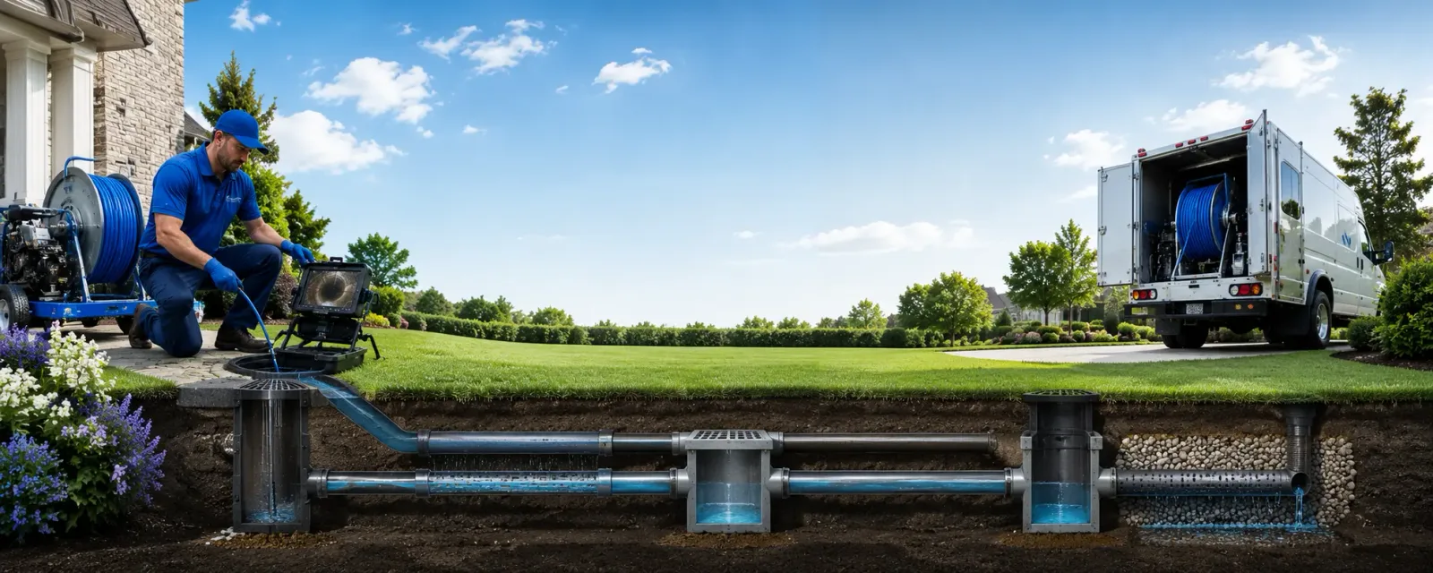 Outdoor drain cleaning information for Monterville, WV